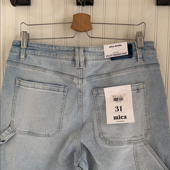 Mica High Rise Utility Straight Crop Jean NWT Light Wash - Picture 6 of 9